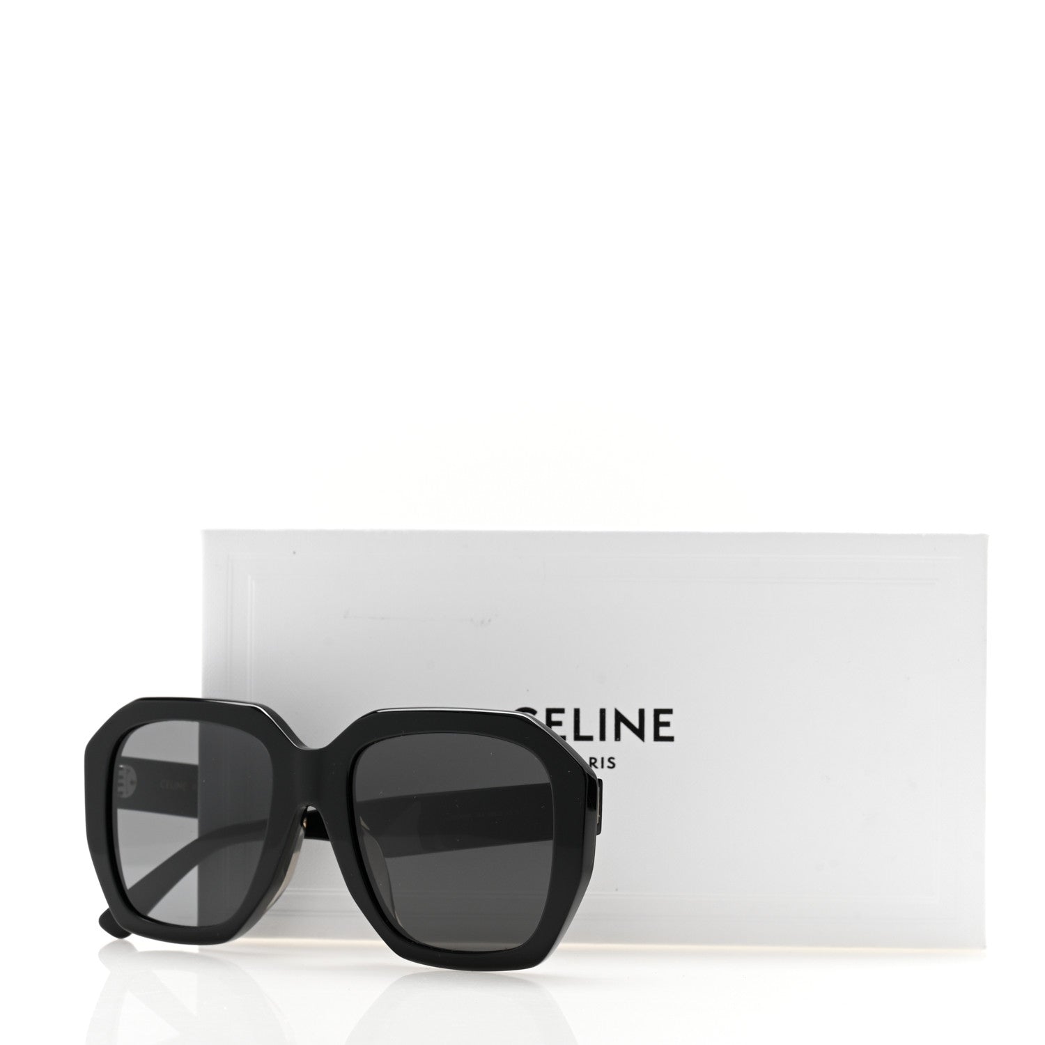 Celine Acetate Square Sunglasses CL4045FN Black 7 of 7