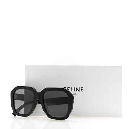 Celine Acetate Square Sunglasses CL4045FN Black 7 of 7