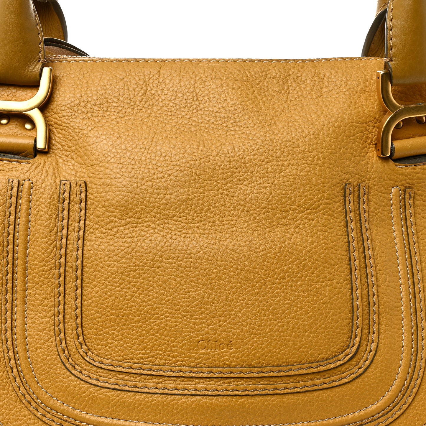 Calfskin Medium Marcie Satchel Curry Yellow