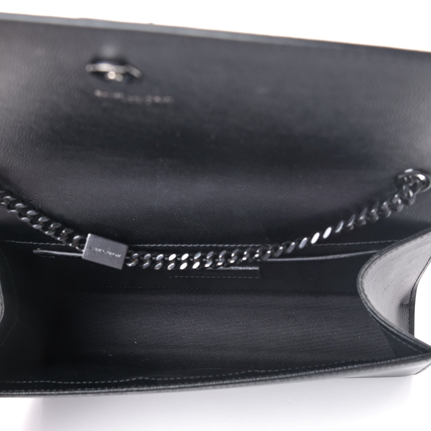 Saint Laurent Grain De Poudre Medium Classic Monogram Kate Satchel Black 4 of 4
