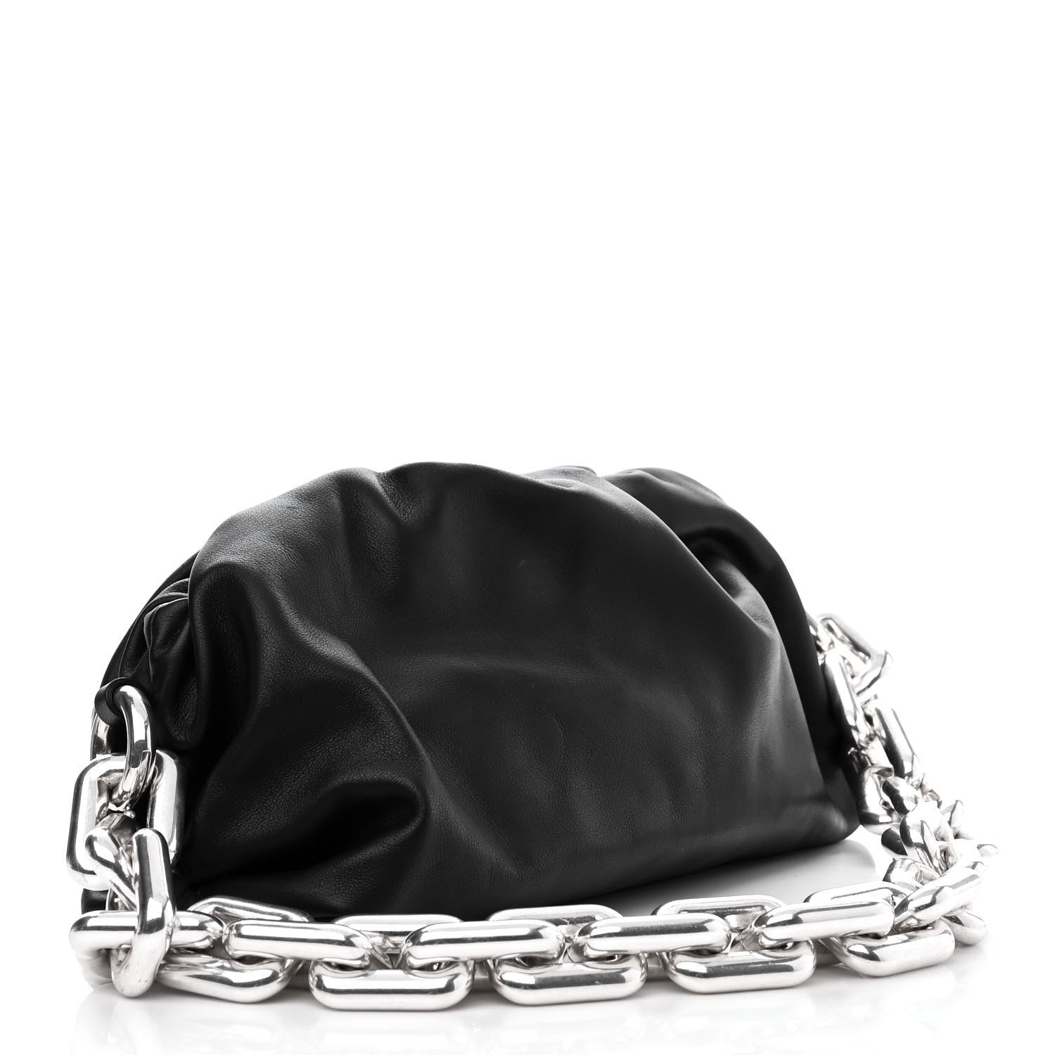 Bottega Veneta Calfskin The Pouch Chain Black 3 of 9