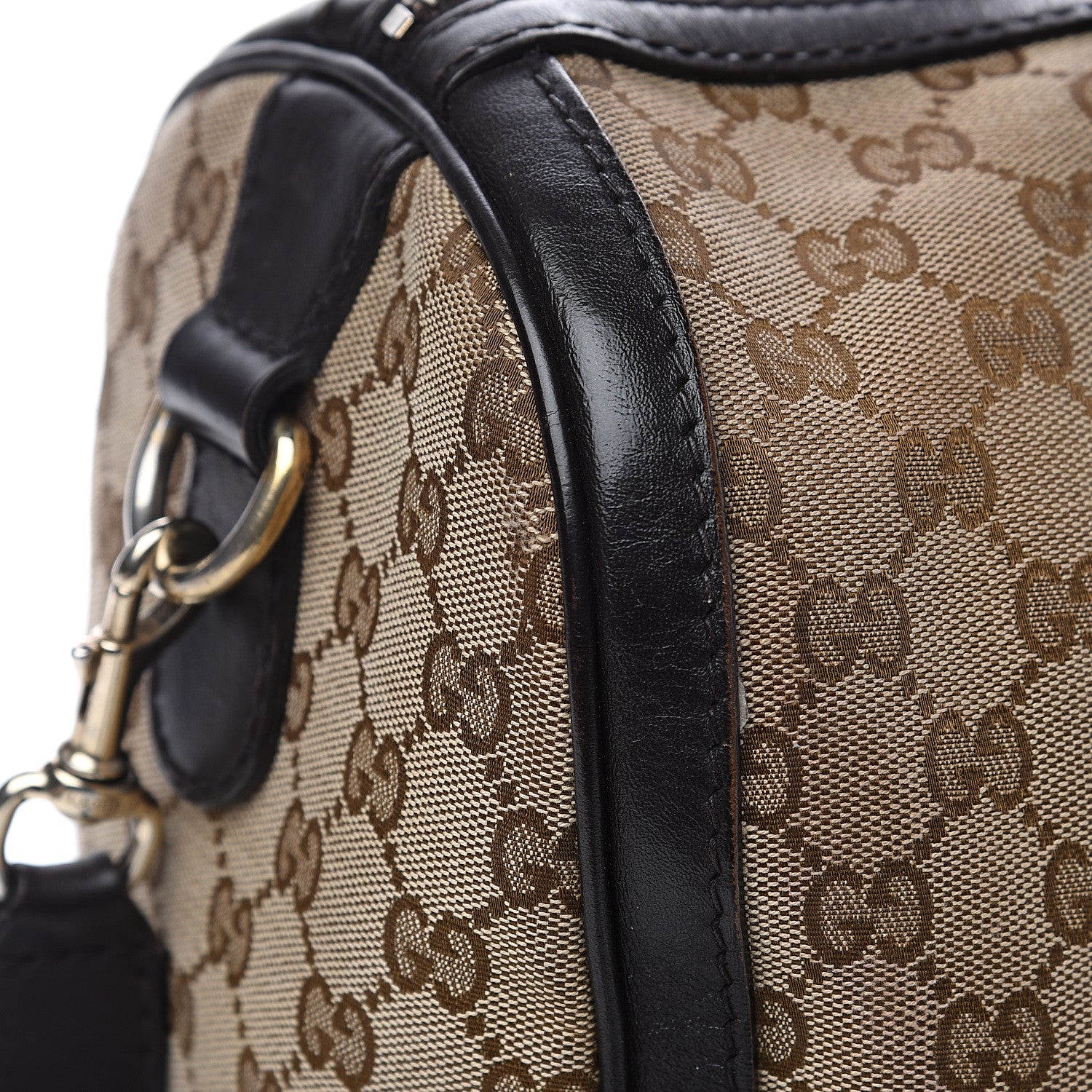 Gucci Monogram Vintage Web Medium Boston Dark Brown 12 of 12