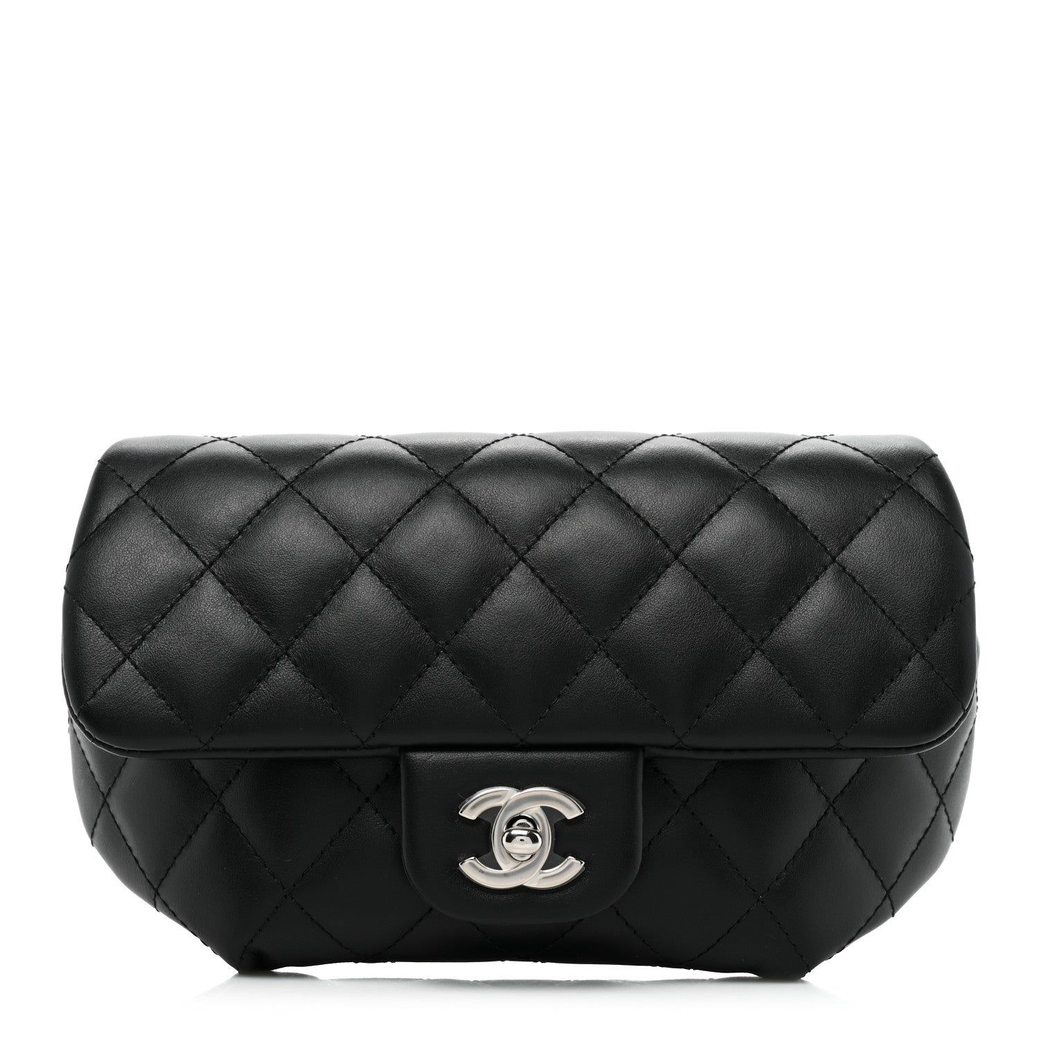 Chanel Calfskin Quilted CC Uniform Flap Belt Bag Black 1 of 8