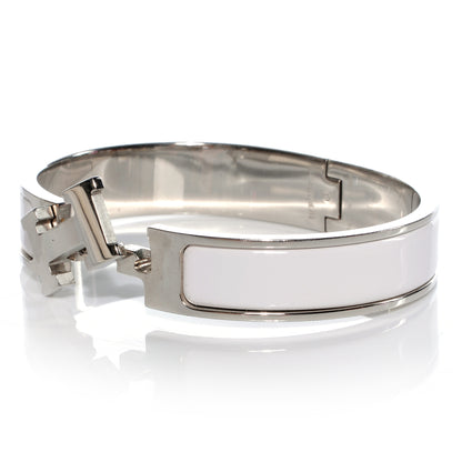 Hermes Enamel Narrow Clic Clac H Bracelet PM White 5 of 6