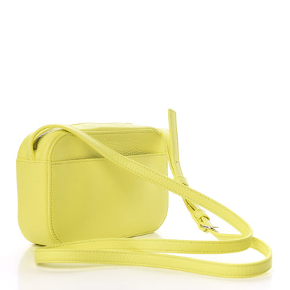 Balenciaga Calfskin Logo XS Everyday Camera Bag Acid Green Black 3 of 9