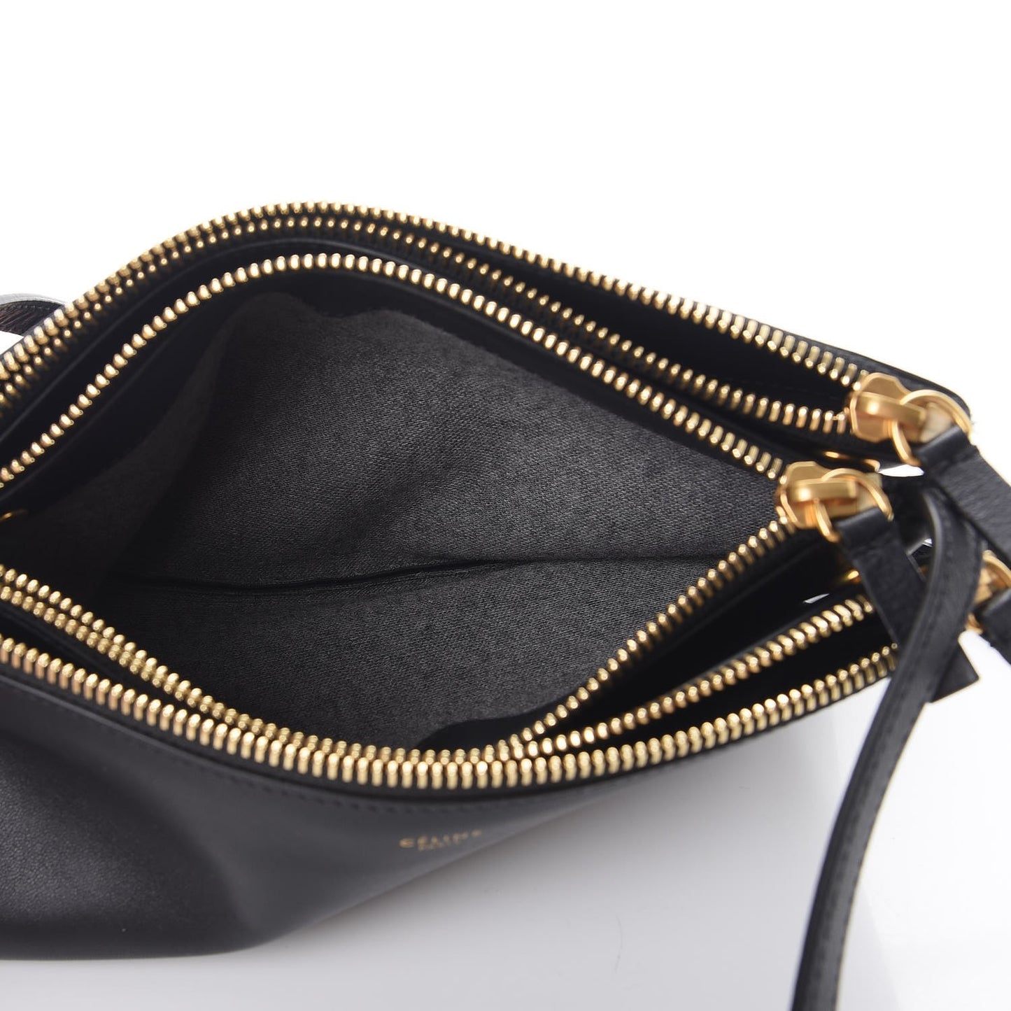 Lambskin Small Trio Crossbody Bag Navy Blue