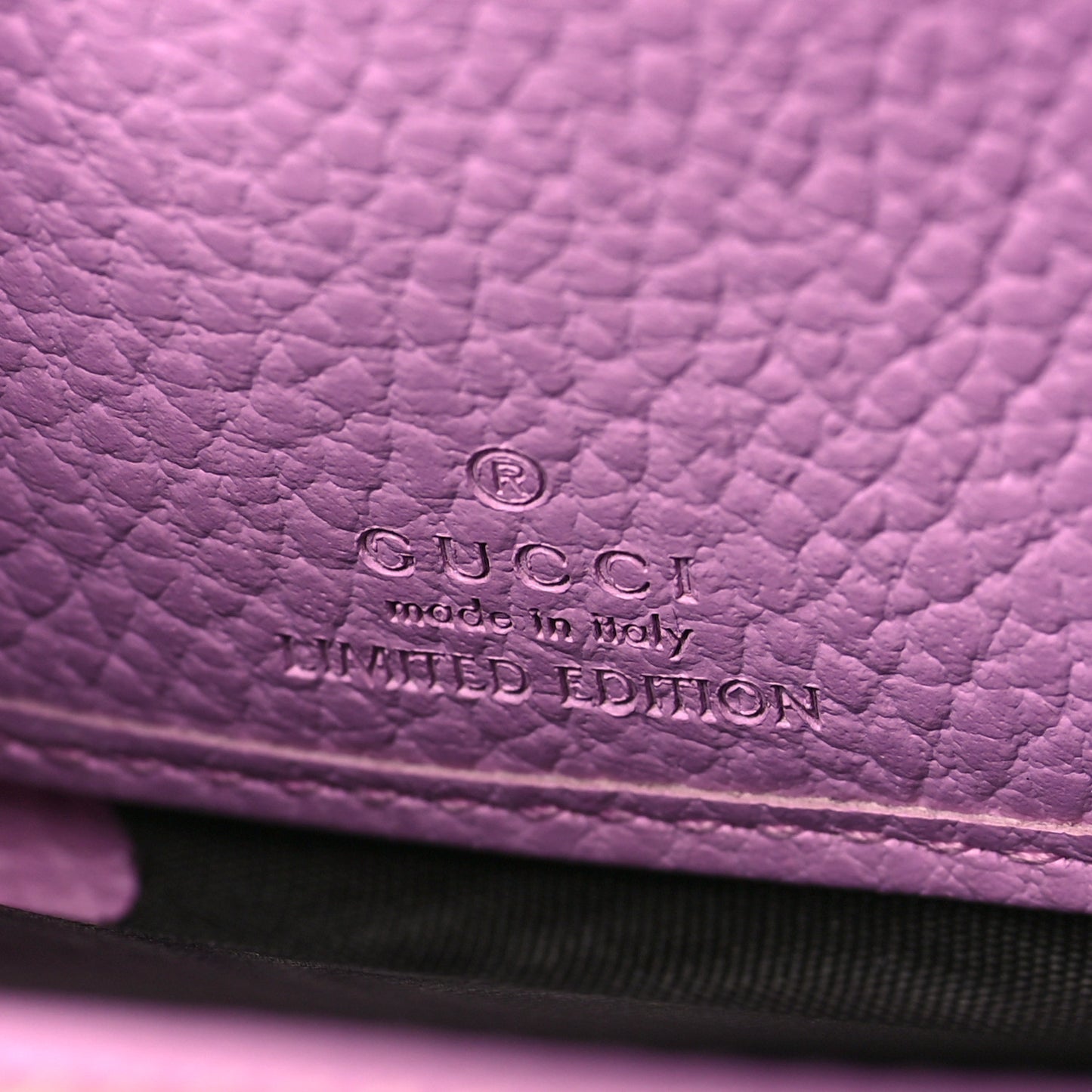 Dollar Calfskin GG Marmont Bosco Zip Around Wallet Malva