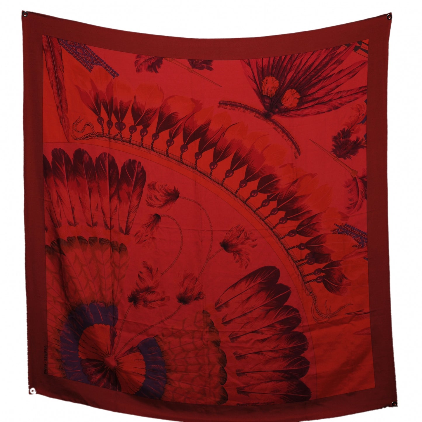 Silk Dip Dye Brazil II Shawl GM 140 Rubis Rouge Capucine