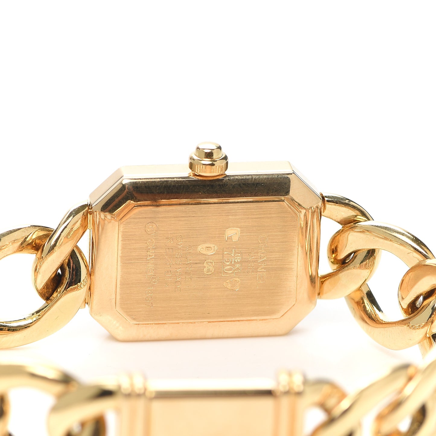 18K Yellow Gold 20mm Chain Premiere Quartz Watch XL