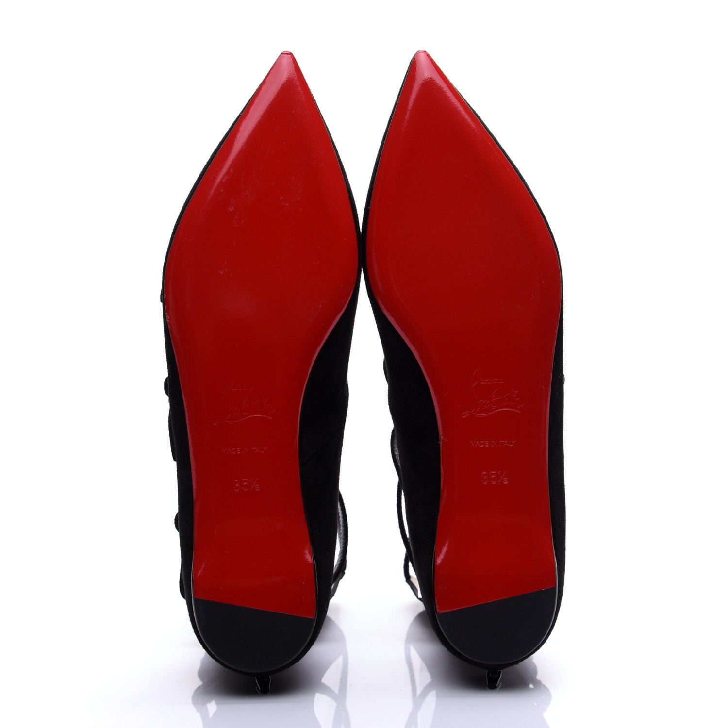 Christian Louboutin Veau Velours Toerless Muse Ballerina Flats 35.5 Black 10 of 12