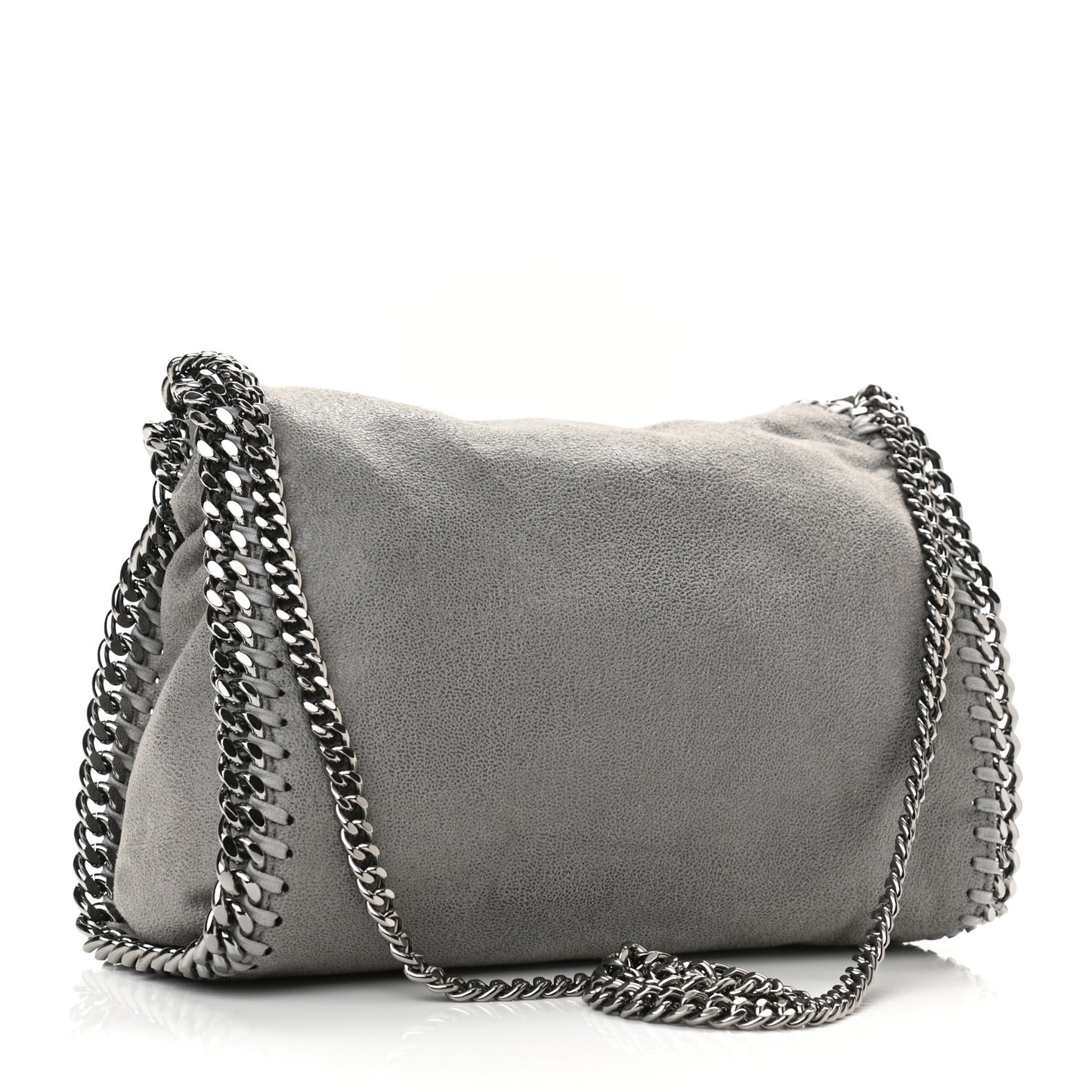 Shaggy Deer Mini Falabella Fold Over Tote Light Grey