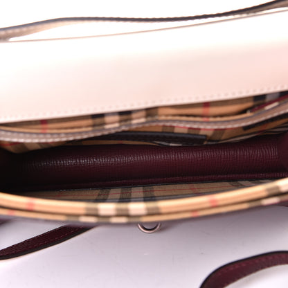 Burberry Derby Calfskin Bi-Color Small Macken Crossbody Bag Mahogany Red Limestone 5 of 6