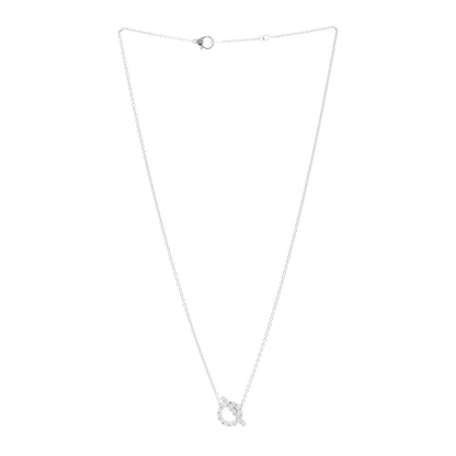 Hermes 18K White Gold Diamond Finesse Pendant Necklace 3 of 6