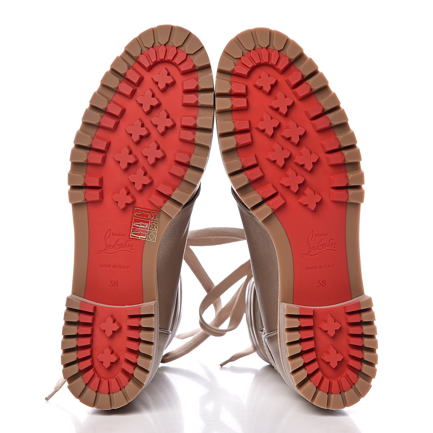 Christian Louboutin Metallic Calfskin Who Runs Flat Boots 38 Colombe 5 of 9