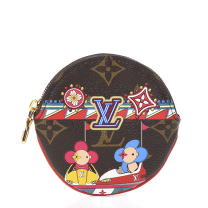 Louis Vuitton Monogram 2020 Christmas Animation Bumper Cars Round Coin Purse Coquelicot 1 of 6
