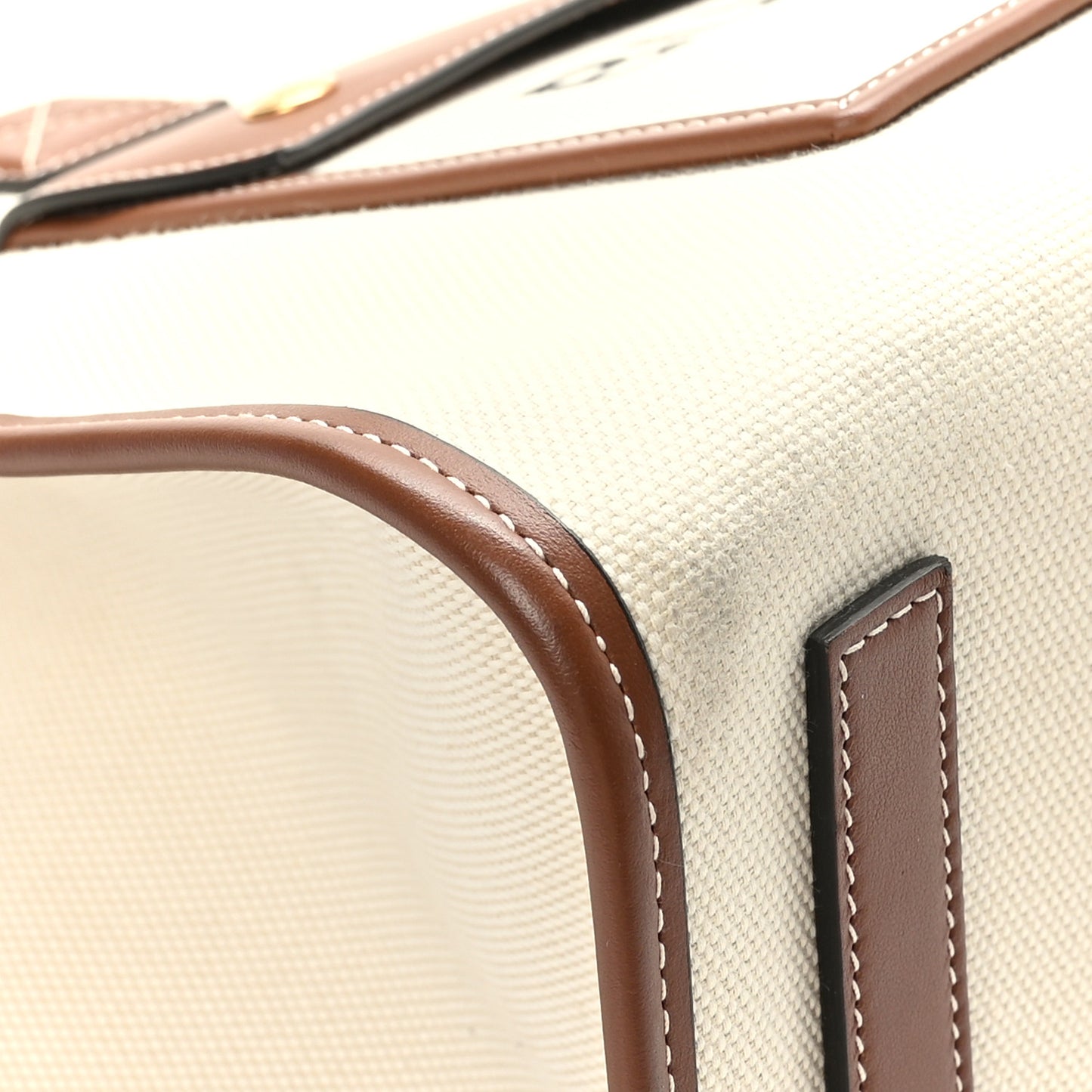 Canvas Smooth Calfskin Medium Two Tone Freya Tote Brown