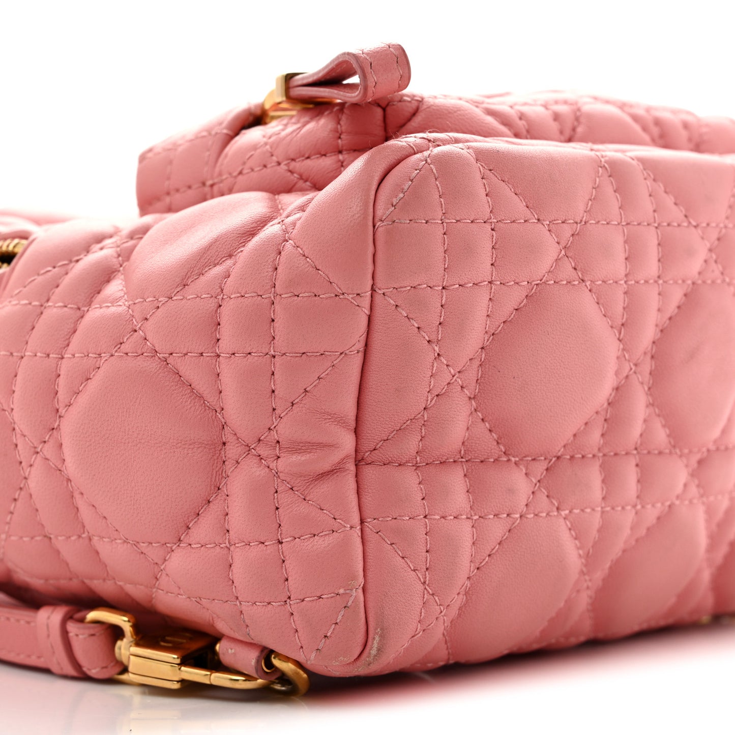 Lambskin Cannage Mini Backpack Peach Blossom
