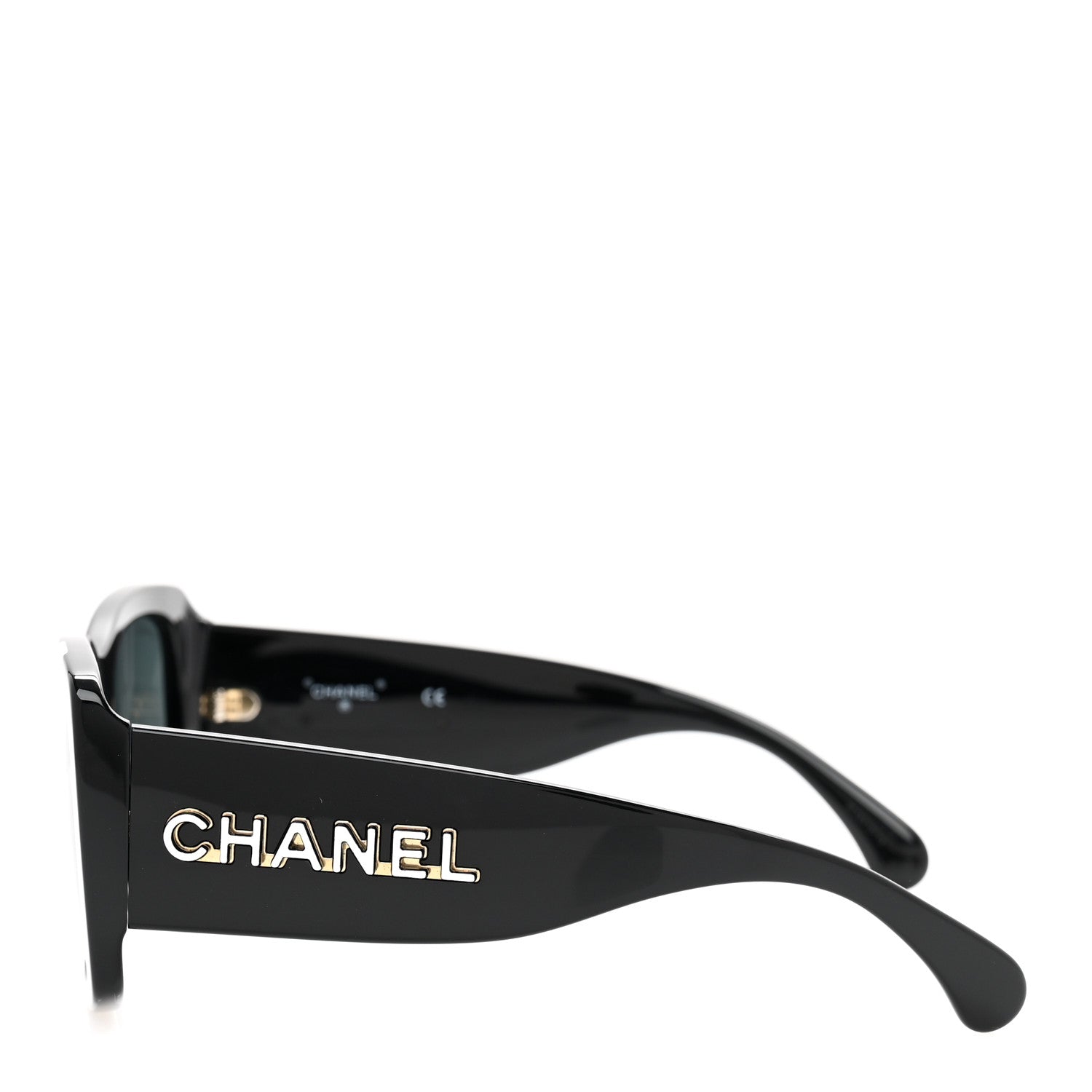 Chanel Acetate CC Logo Square Sunglasses 71472A Black 3 of 9