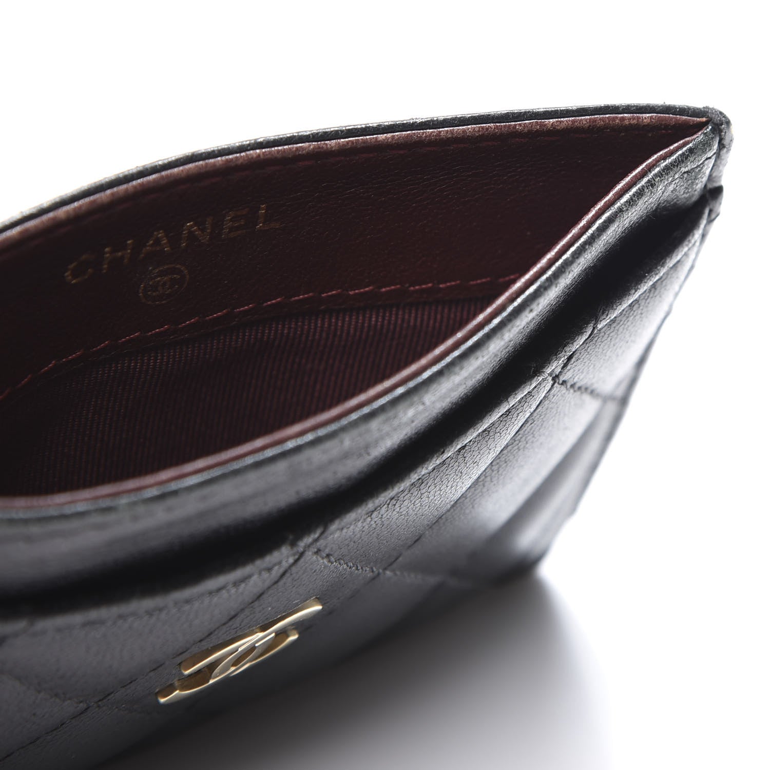 Chanel Lambskin Quilted Card Holder Black 4 of 9