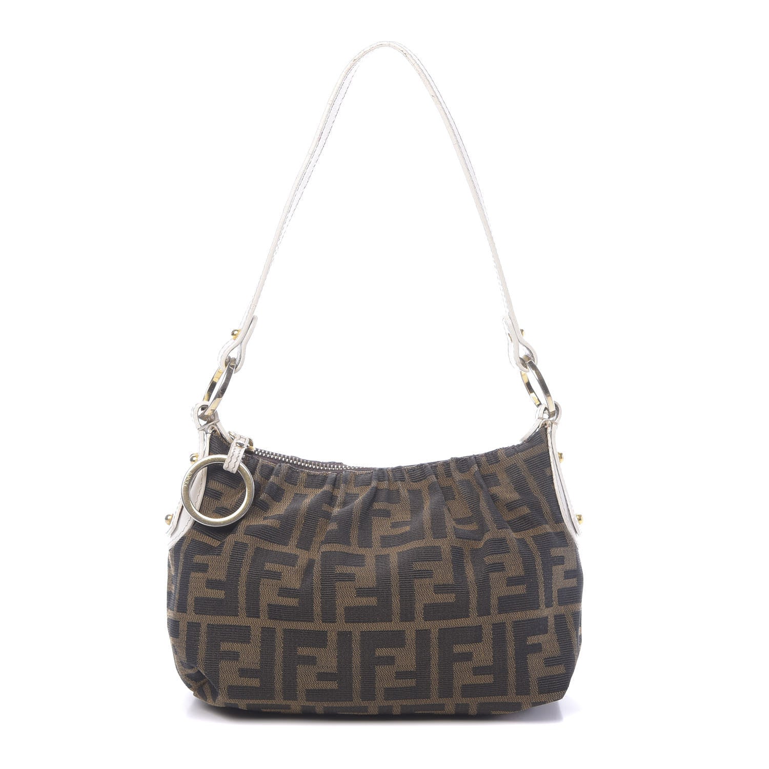 Fendi Zucca Mini Shoulder Bag Tobacco White 1 of 16
