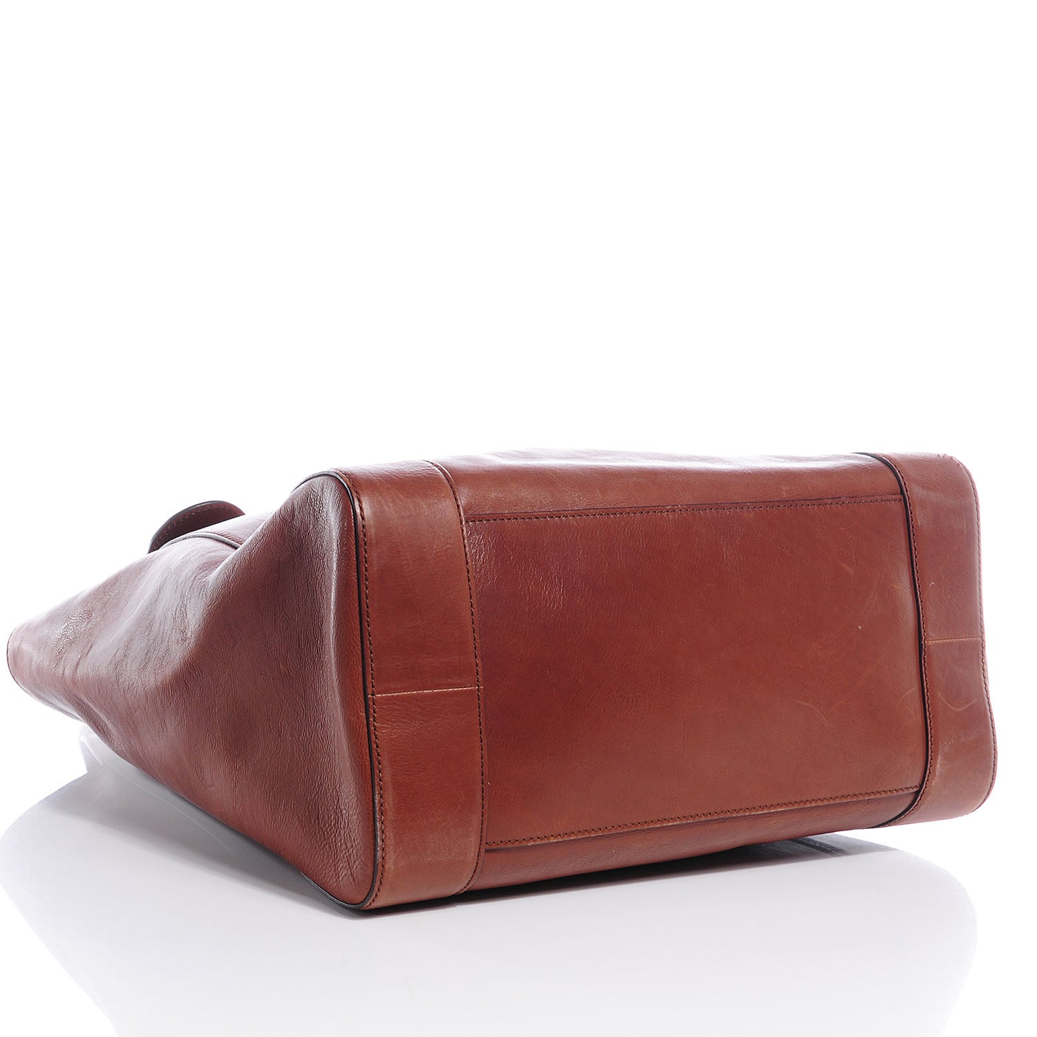Gucci Washed Calfskin Horse-Heads Medium Ribot Tote Brown 4 of 8