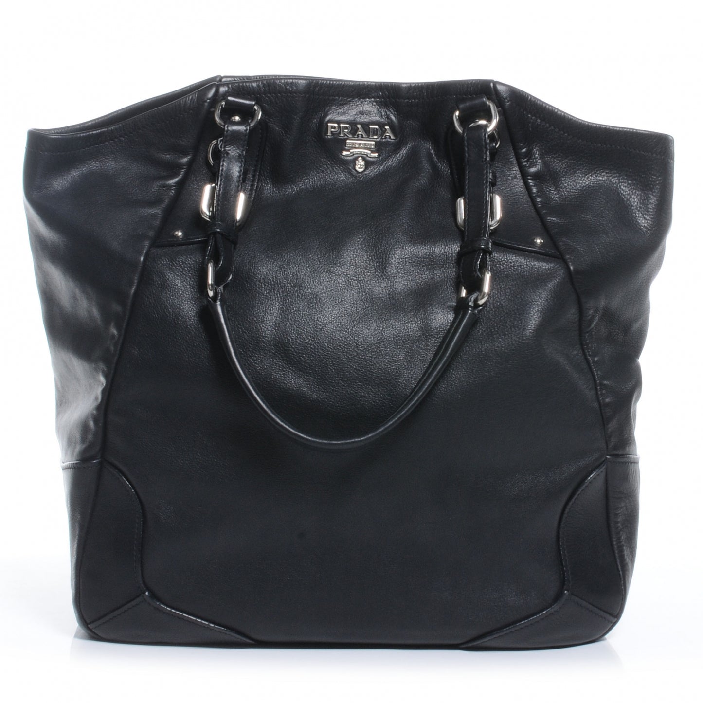 Soft Calf Shopping Tote Nero Black