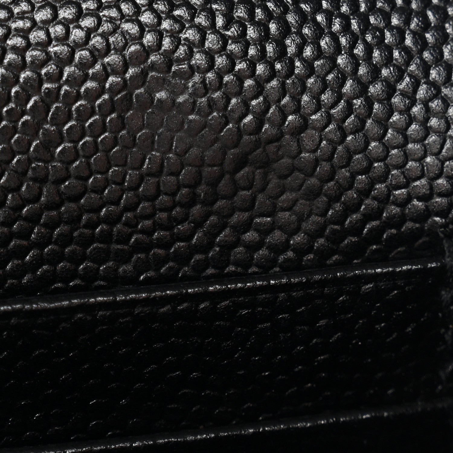 Saint Laurent Grain De Poudre Matelasse Chevron Monogram Chain Wallet Black 11 of 11