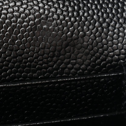 Saint Laurent Grain De Poudre Matelasse Chevron Monogram Chain Wallet Black 11 of 11