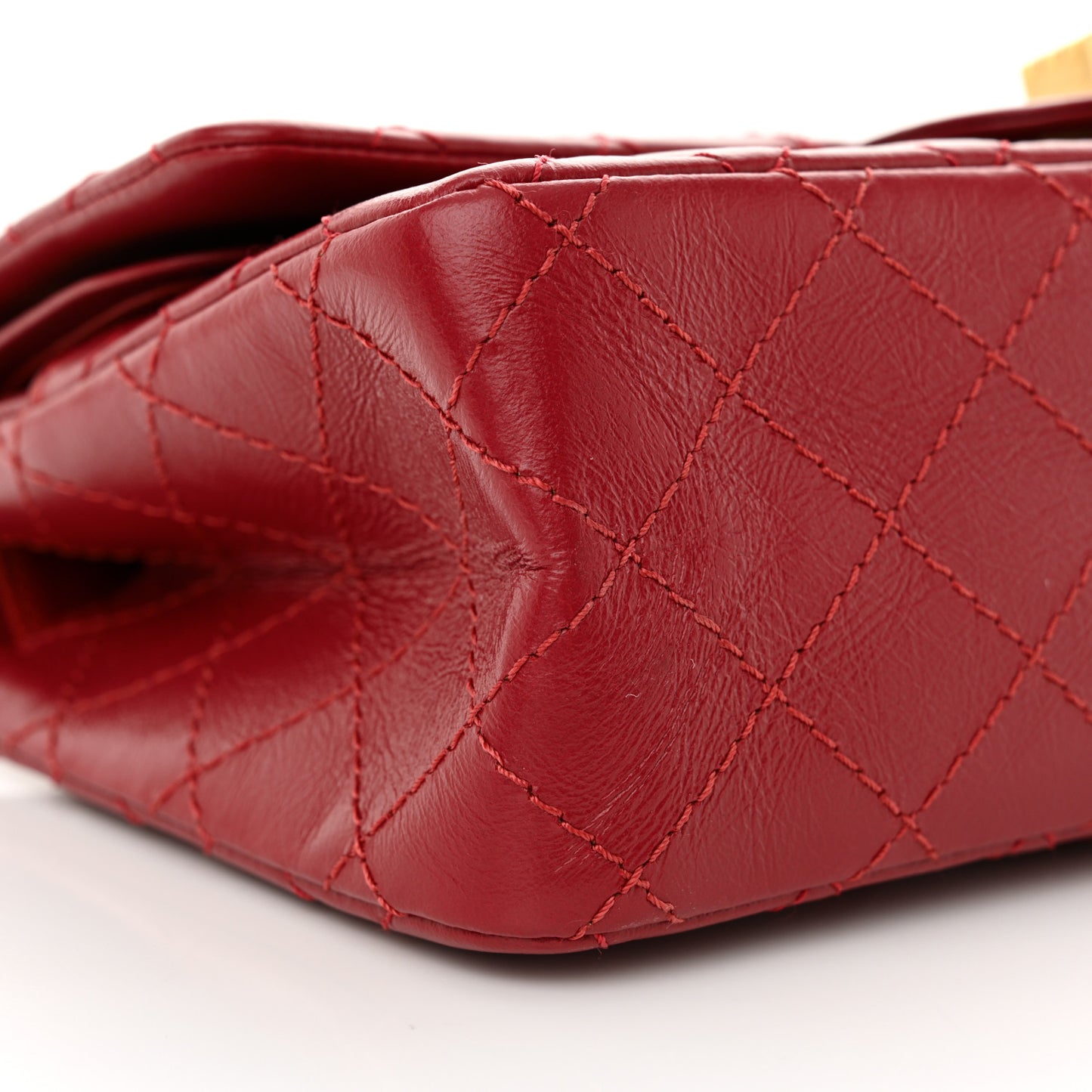 Aged Calfskin Quilted 2.55 Reissue 225 Flap Red