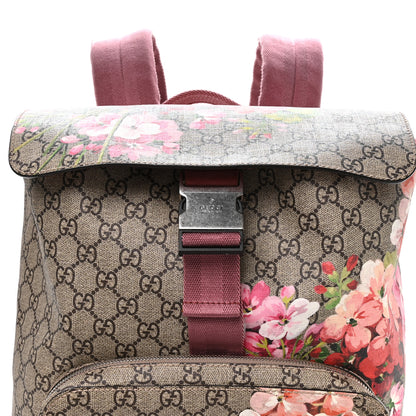 Gucci GG Supreme Monogram Blooms Medium Single Buckle Backpack Beige Multicolor Dry Rose 8 of 10