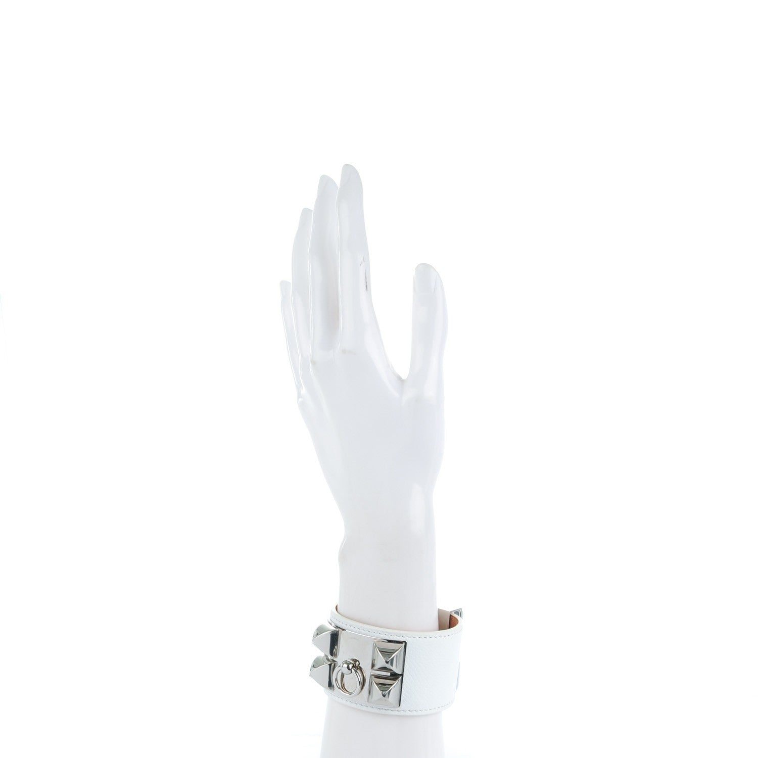 Hermes Epsom Collier de Chien CDC Bracelet S White 2 of 8