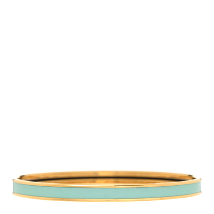 Hermes Enamel Extra Narrow Uni Bracelet Aqua 3 of 5