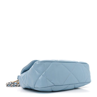 Chanel Lambskin Quilted Medium Chanel 19 Flap Light Blue Light Blue 4 of 10