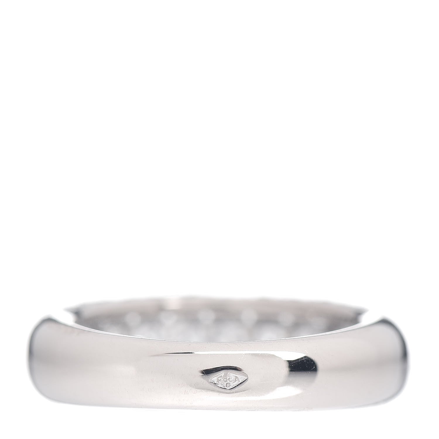 Cartier 18K White Gold Diamond Eternity Half Paved Band Ring 50 5.25 4 of 6