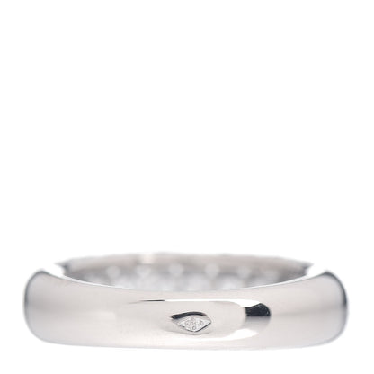 Cartier 18K White Gold Diamond Eternity Half Paved Band Ring 50 5.25 4 of 6