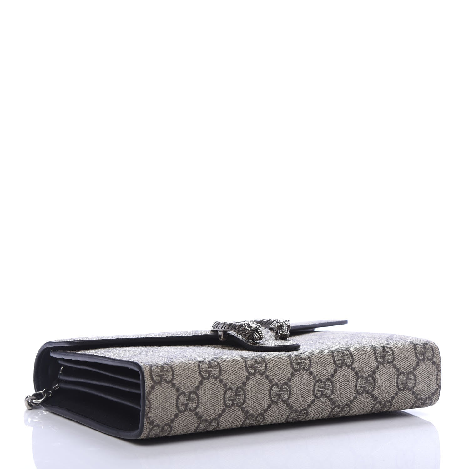 Gucci GG Supreme Monogram Mini Dionysus Chain Wallet Beige Black 4 of 10