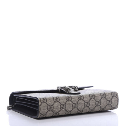 Gucci GG Supreme Monogram Mini Dionysus Chain Wallet Beige Black 4 of 10