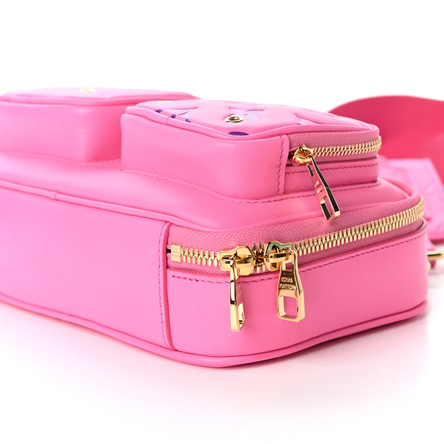 Calfskin Embossed Monogram Vuittamins Utility Crossbody Rose Violet