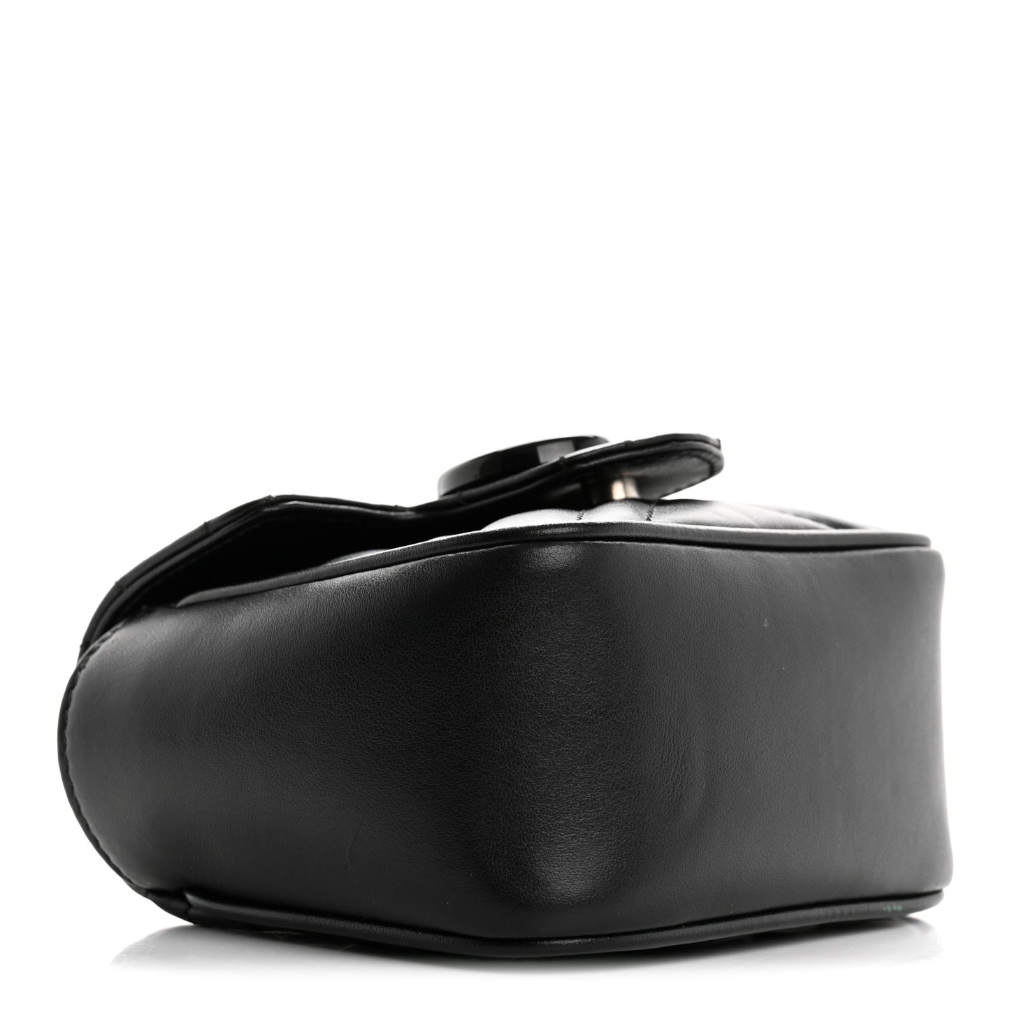 Calfskin Matelasse Monochrome GG Marmont Chain Belt Bag Black