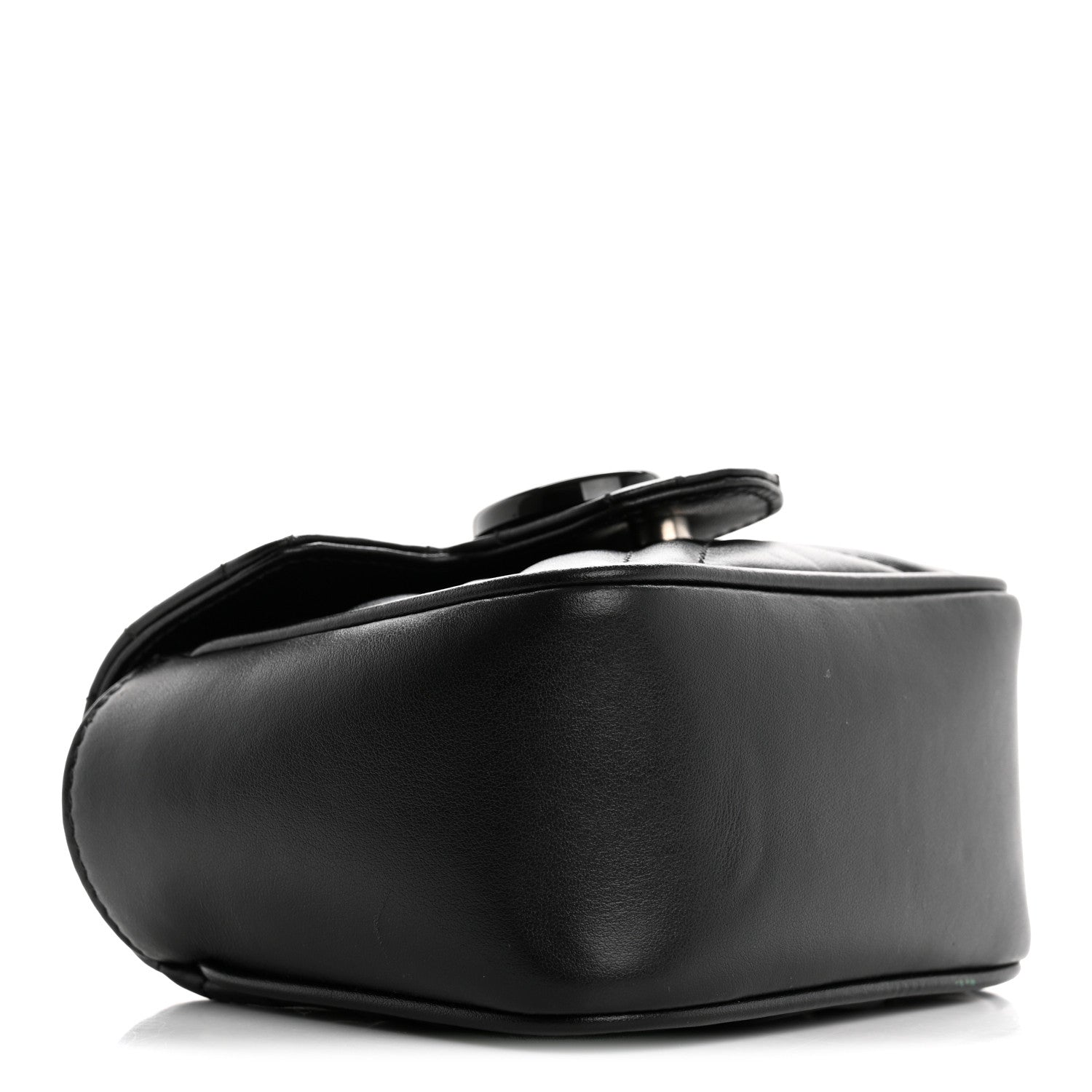 Gucci Calfskin Matelasse Monochrome GG Marmont Chain Belt Bag Black 4 of 10