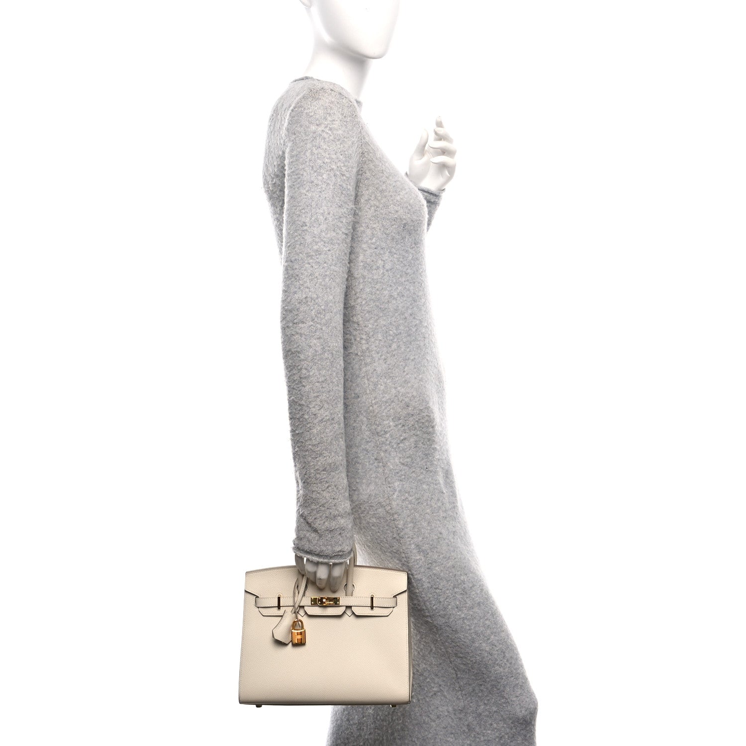 Hermes Epsom Birkin Sellier 25 Craie 2 of 12