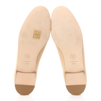 Chanel Lambskin Pearl CC Loafers 38.5 Black 5 of 12