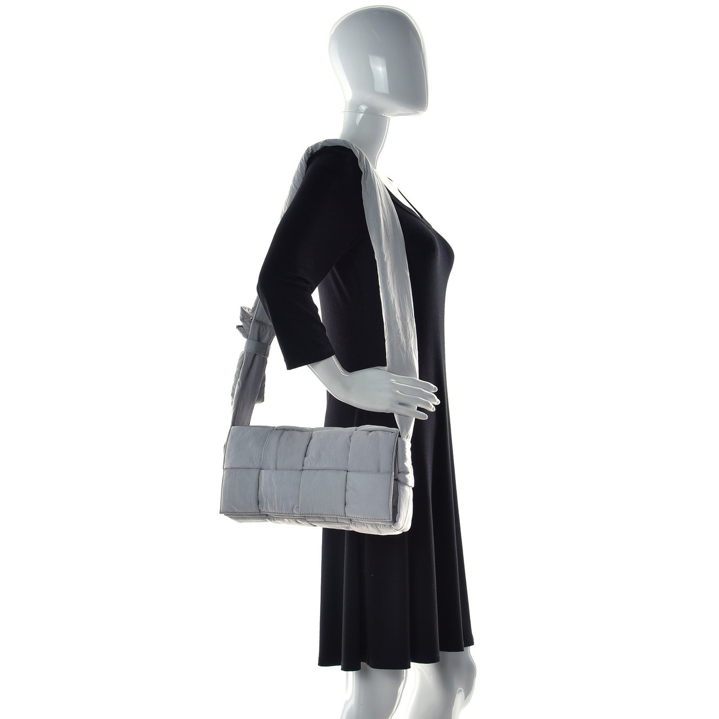 Nylon Intrecciato Padded Tech Cassette Bag Frost