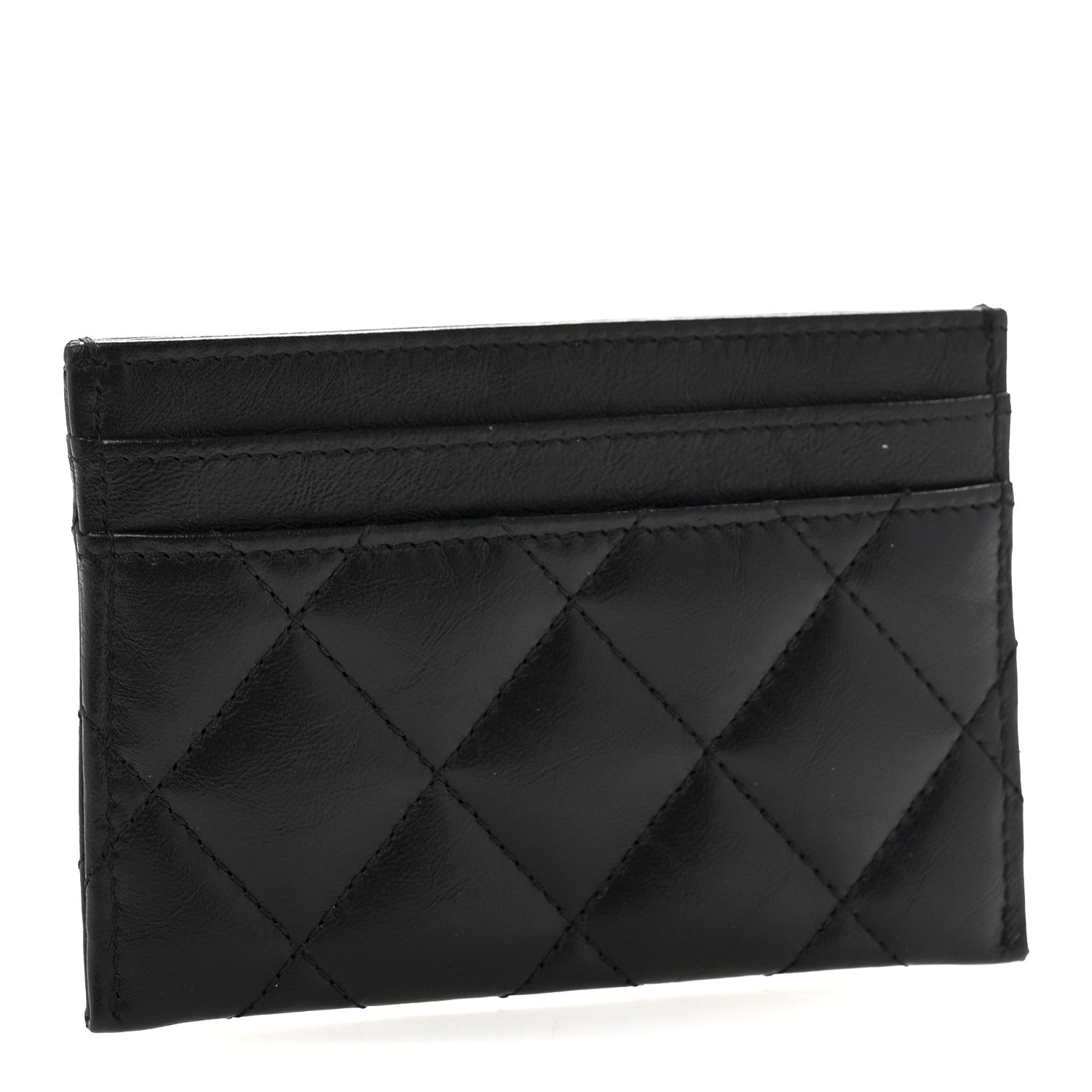 Chanel Aged Calfskin Quilted Reissue Card Holder Black 3 of 12