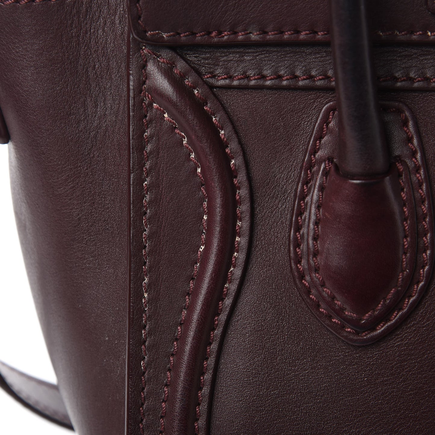 Smooth Calfskin Nano Luggage Burgundy