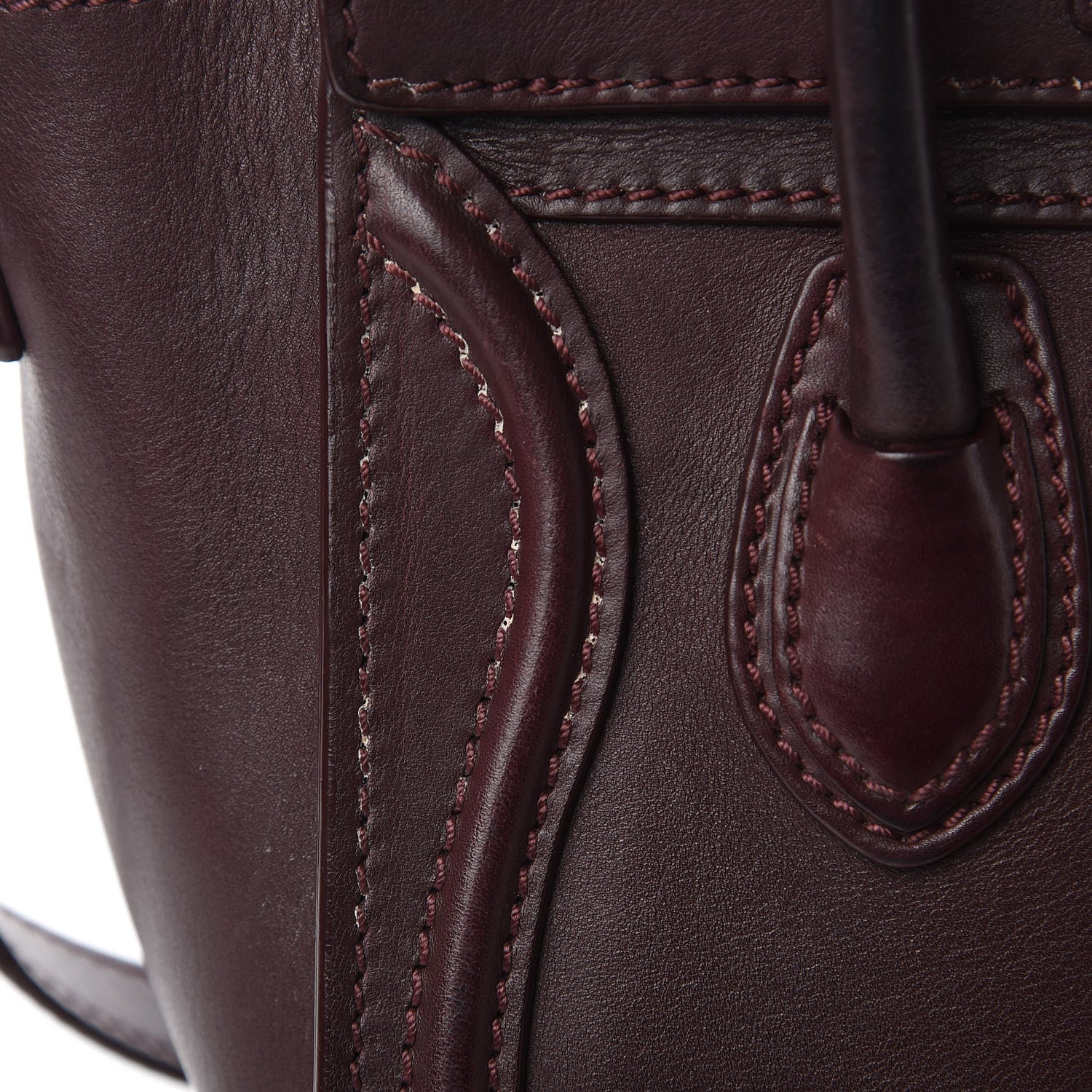 Celine Smooth Calfskin Nano Luggage Burgundy 21 of 32