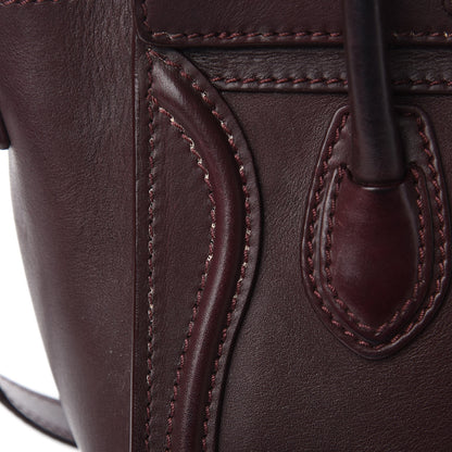 Celine Smooth Calfskin Nano Luggage Burgundy 21 of 32