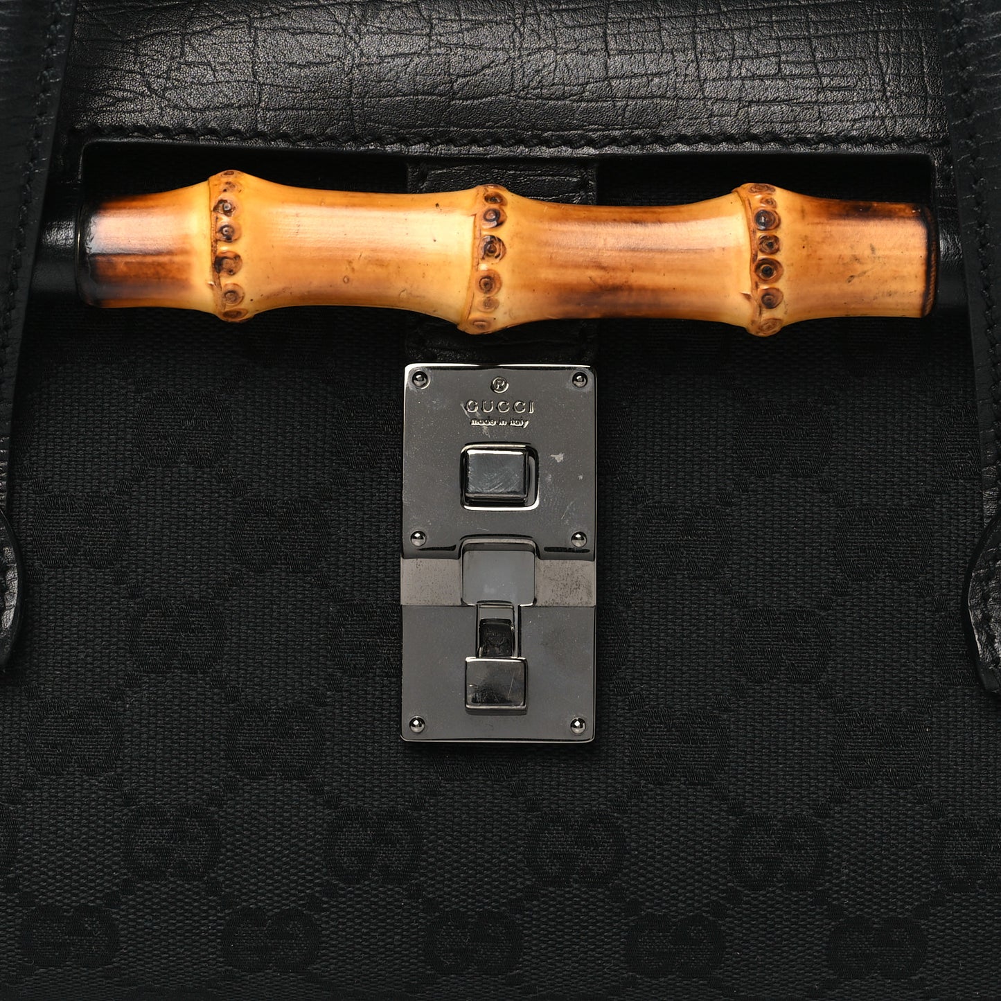 Monogram Bamboo Bullet Bag Black