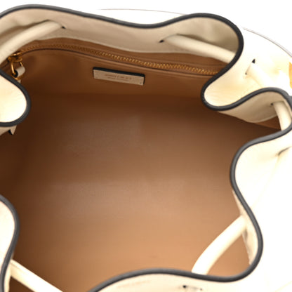 Jimmy Choo Soft Shiny Calfskin Bon Bon East West Bucket Bag Latte 5 of 13