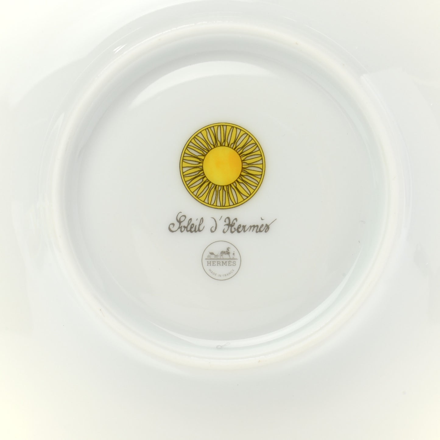 Porcelain Soleil d'Hermes Breakfast Cup And Saucer Set Of 2